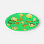 Assiettes En Carton Plaques de papier, carottes Sun 100% Vegan (Angle)