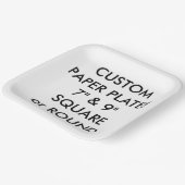 Assiettes En Carton Plaques de papier CARRÉ personnalisées - 9 pouces  (Angulaire)