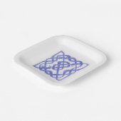 Assiettes En Carton Plaques de papier Carré VIOLET CELTIC KNOT (Angulaire)