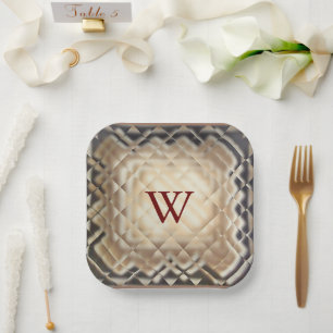 Assiettes En Carton Plaques de papier Carré-W dimensionnelles