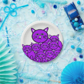 Assiettes En Carton Plaques de papier Cats (Fête)
