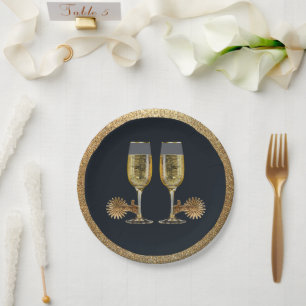 Assiettes En Carton Plaques De Papier Champagne Et Épingles De La Part