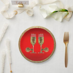 Assiettes En Carton Plaques De Papier Champagne Et Épingles De La Part