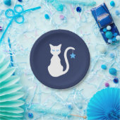 Assiettes En Carton Plaques de papier chat blanc (Fête)