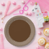 ASSIETTES EN CARTON PLAQUES DE PAPIER CHEX 14-BROWN-2 (Fête)