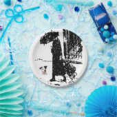 Assiettes En Carton Plaques de papier Chien (Fête)