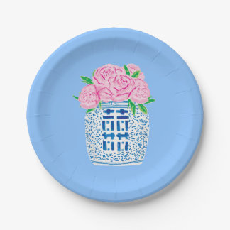 Assiettes En Carton Plaques de papier chinoiserie bleu et blanc