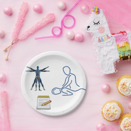 Assiettes En Carton Plaques de papier Chiropraticien (Fête)