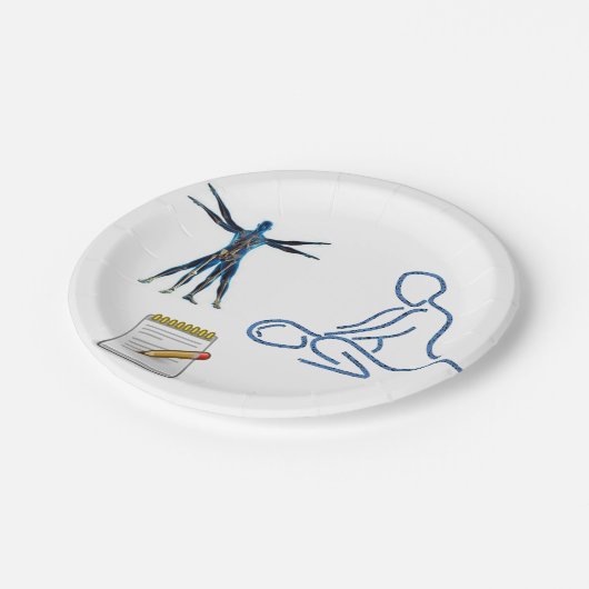 Assiettes En Carton Plaques de papier Chiropraticien (Angle)