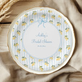 Assiettes En Carton Plaques de papier citron bleu italien