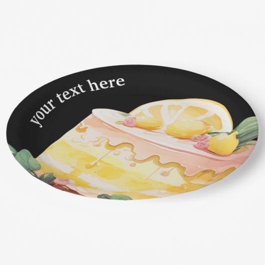 Assiettes En Carton Plaques de papier citron-fût (Angle)