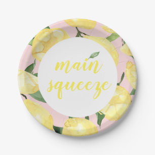 Assiettes En Carton Plaques de papier citron Principale mariée à la
