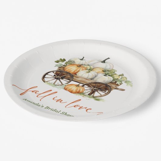 Assiettes En Carton Plaques de papier Citrouille d'automne (Angle)