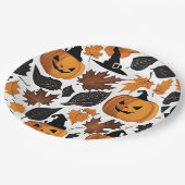 Assiettes En Carton Plaques de papier Citrouille Halloween éffrayant (Angle)
