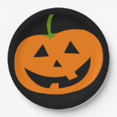 ASSIETTES EN CARTON PLAQUES DE PAPIER CITROUILLE HALLOWEEN JACK-O-LANT (Devant)
