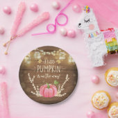 Assiettes En Carton Plaques de papier Citrouille rustique Chute Douche (Fête)