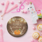 Assiettes En Carton Plaques de papier Citrouille rustique Chute Douche (Fête)