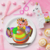 Assiettes En Carton Plaques de papier clown joyeux - Couleurs ou texte (Fête)