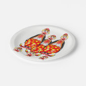 Assiettes En Carton Plaques de papier Clowns (Angle)
