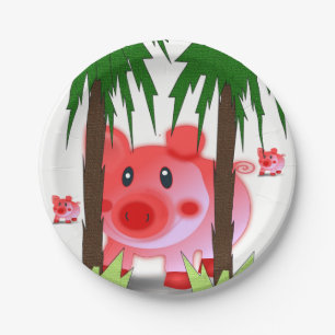 Assiettes En Carton Plaques de papier Cochon