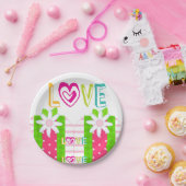 Assiettes En Carton Plaques de papier Coeurs rouges Aimer (Fête)