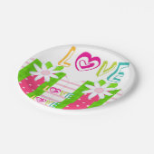 Assiettes En Carton Plaques de papier Coeurs rouges Aimer (Angle)