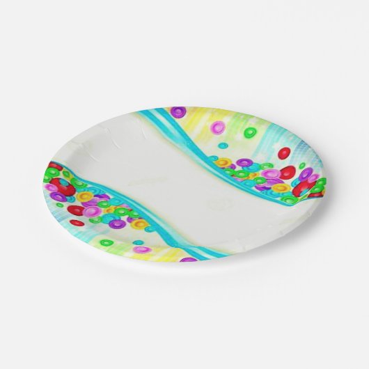 Assiettes En Carton Plaques de papier coloré (Angle)