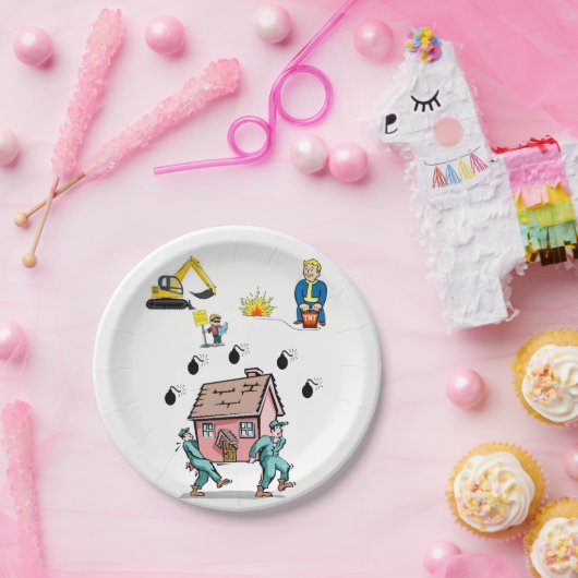 Assiettes En Carton Plaques de papier Construction (Fête)