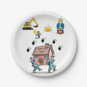 Assiettes En Carton Plaques de papier Construction (Devant)