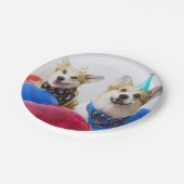 Assiettes En Carton Plaques de papier Corgis Party (Angle)