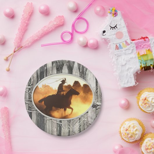 Assiettes En Carton Plaques de papier Cowboys (Fête)