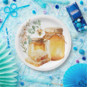 Assiettes En Carton Plaques de papier d'abeille de miel (Fête)