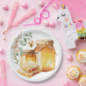 Assiettes En Carton Plaques de papier d'abeille de miel (Fête)