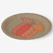 Assiettes En Carton Plaques de papier d'action de grâces de Citrouille (Angle)