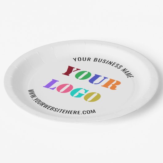 Assiettes En Carton Plaques de papier d'affaires personnalisées Logo e (Angle)