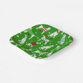 Assiettes En Carton Plaques de papier dalmate de Noël (Angulaire)