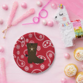 Assiettes En Carton Plaques de papier d'amorçage Red Bandana Cowboy (Fête)
