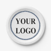 Assiettes En Carton Plaques de papier d'anniversaire AJOUTEZ VOTRE LOG (Devant)