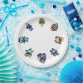 Assiettes En Carton Plaques de papier d'anniversaire avec monstres de  (Fête)