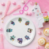 Assiettes En Carton Plaques de papier d'anniversaire avec monstres de  (Fête)