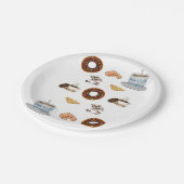 Assiettes En Carton Plaques de papier d'anniversaire, beignets de café (Angle)
