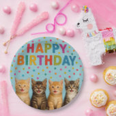 Assiettes En Carton Plaques de papier d'anniversaire de chat mignonnes (Fête)