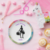 Assiettes En Carton Plaques de papier d'anniversaire de glam shopaholi (Fête)