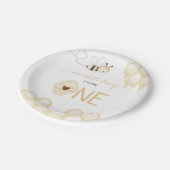 Assiettes En Carton Plaques de papier d'anniversaire de l'abeille de m (Angle)
