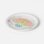 Assiettes En Carton Plaques de papier d'anniversaire de papillon Boho (Angle)