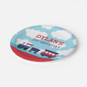 Assiettes En Carton Plaques de papier d'anniversaire de train (Marine  (Angle)