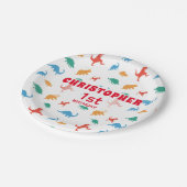 Assiettes En Carton Plaques de papier d'anniversaire Dinosaur Silhouet (Angle)