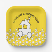 Assiettes En Carton Plaques de papier d'anniversaire du moteur du trai (Recto)