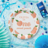 Assiettes En Carton Plaques de papier d'anniversaire d'une pêche douce (Fête)