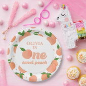 Assiettes En Carton Plaques de papier d'anniversaire d'une pêche douce (Fête)
